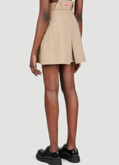 Pleated Wool Mini Skirt></noscript>Kenzo New