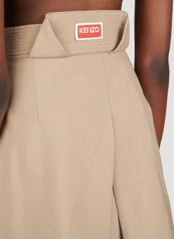 Pleated Wool Mini Skirt></noscript>Kenzo New