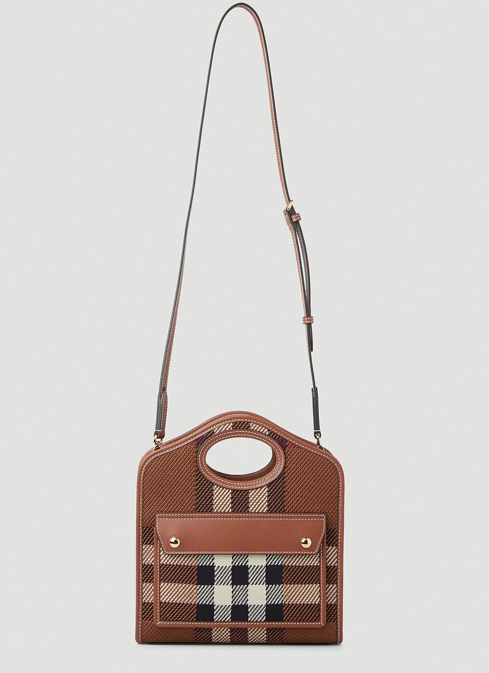Pocket Check Mini Shoulder Bag>Burberry Online