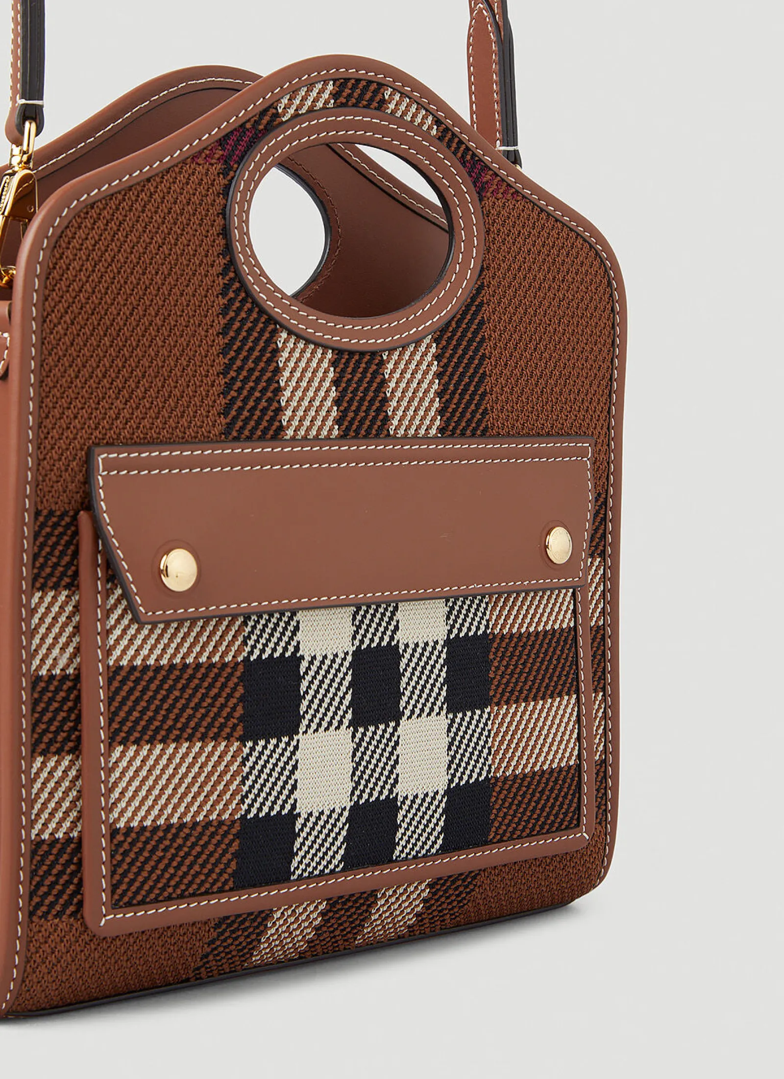 Pocket Check Mini Shoulder Bag>Burberry Online