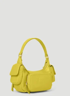Pocket Leather Shoulder Bag></noscript>Miu Miu Clearance