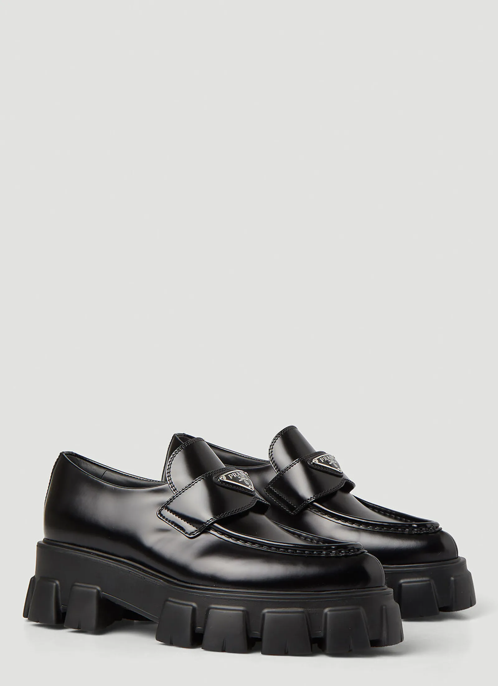 Pointed Toe Monolith Loafers>Prada