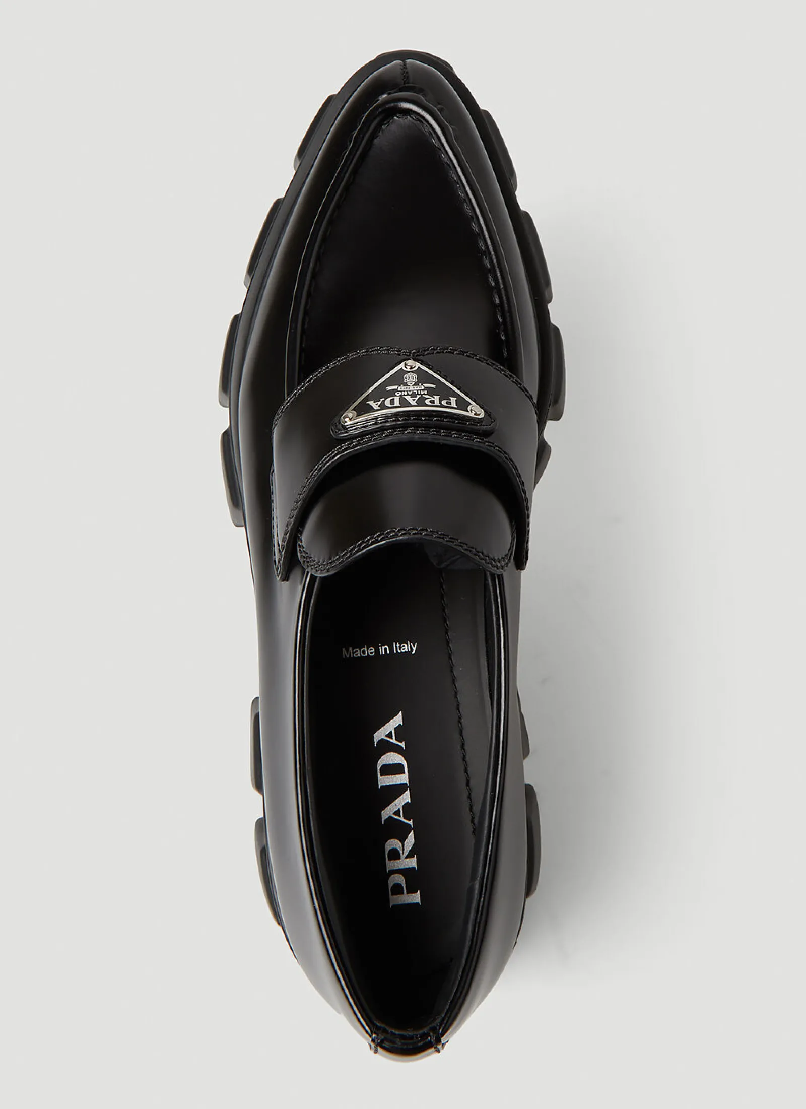 Pointed Toe Monolith Loafers>Prada