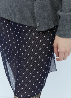 Polka-Dot Silk Chiffon Skirt></noscript>Miu Miu Outlet