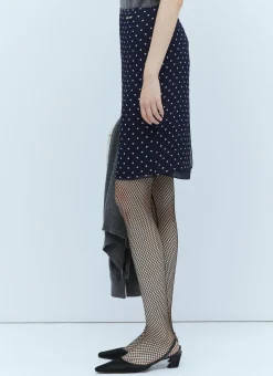 Polka-Dot Silk Chiffon Skirt></noscript>Miu Miu Outlet