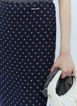 Polka-Dot Silk Chiffon Skirt></noscript>Miu Miu Outlet