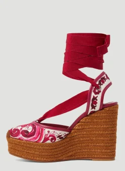 Printed Brocade Wedge Sandals></noscript>Dolce & Gabbana Clearance