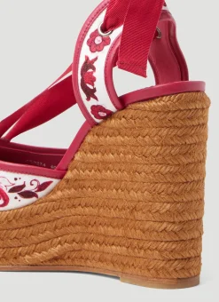 Printed Brocade Wedge Sandals></noscript>Dolce & Gabbana Clearance