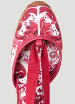 Printed Brocade Wedge Sandals></noscript>Dolce & Gabbana Clearance