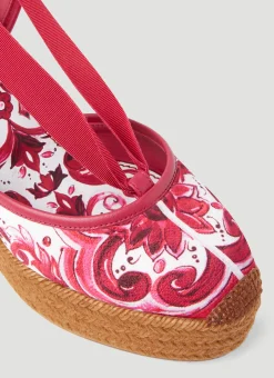 Printed Brocade Wedge Sandals></noscript>Dolce & Gabbana Clearance