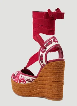 Printed Brocade Wedge Sandals></noscript>Dolce & Gabbana Clearance