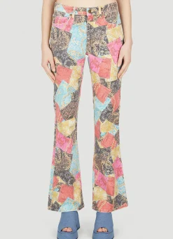 Printed Flared Jeans>Guess USA Sale