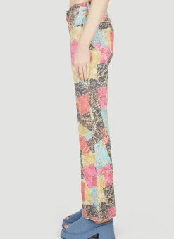 Printed Flared Jeans></noscript>Guess USA Sale