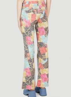 Printed Flared Jeans></noscript>Guess USA Sale