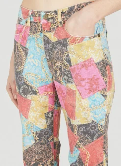 Printed Flared Jeans></noscript>Guess USA Sale