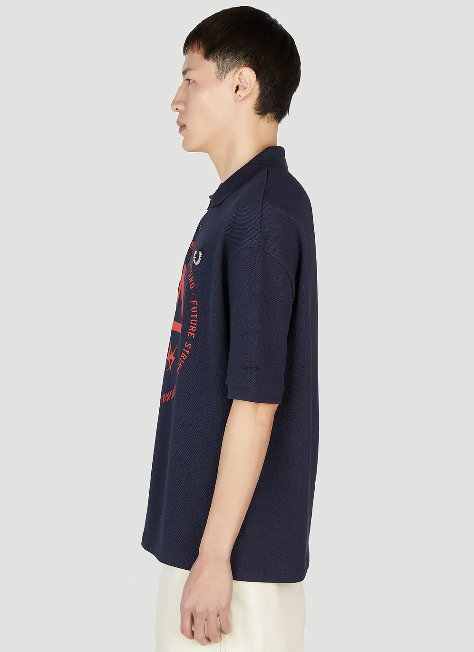 Men Raf Simons x Fred Perry Polo Shirts^Printed Polo Top