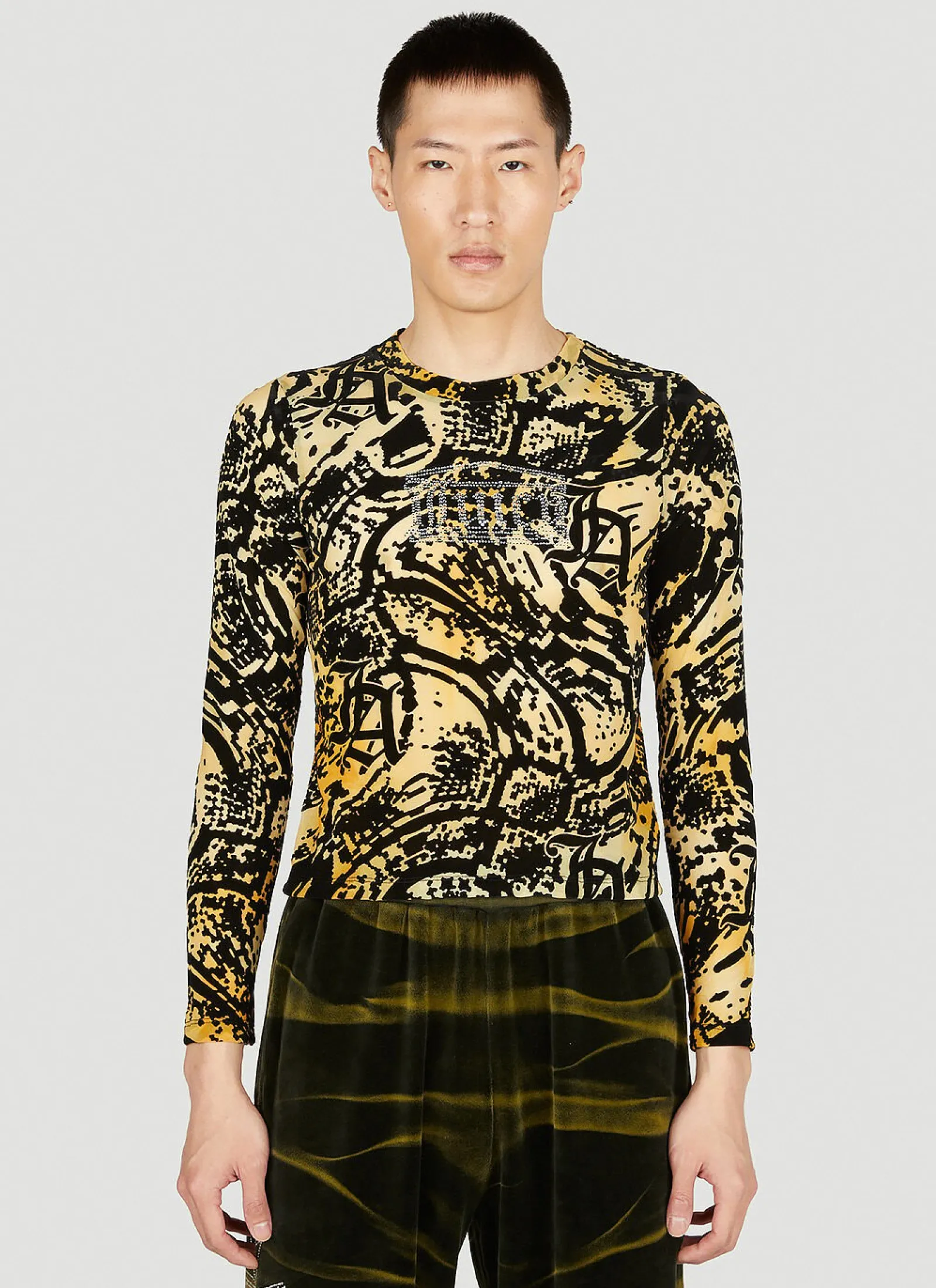 Men Aries x Juicy Couture Tops^Psysnake Mesh Long Sleeve Top