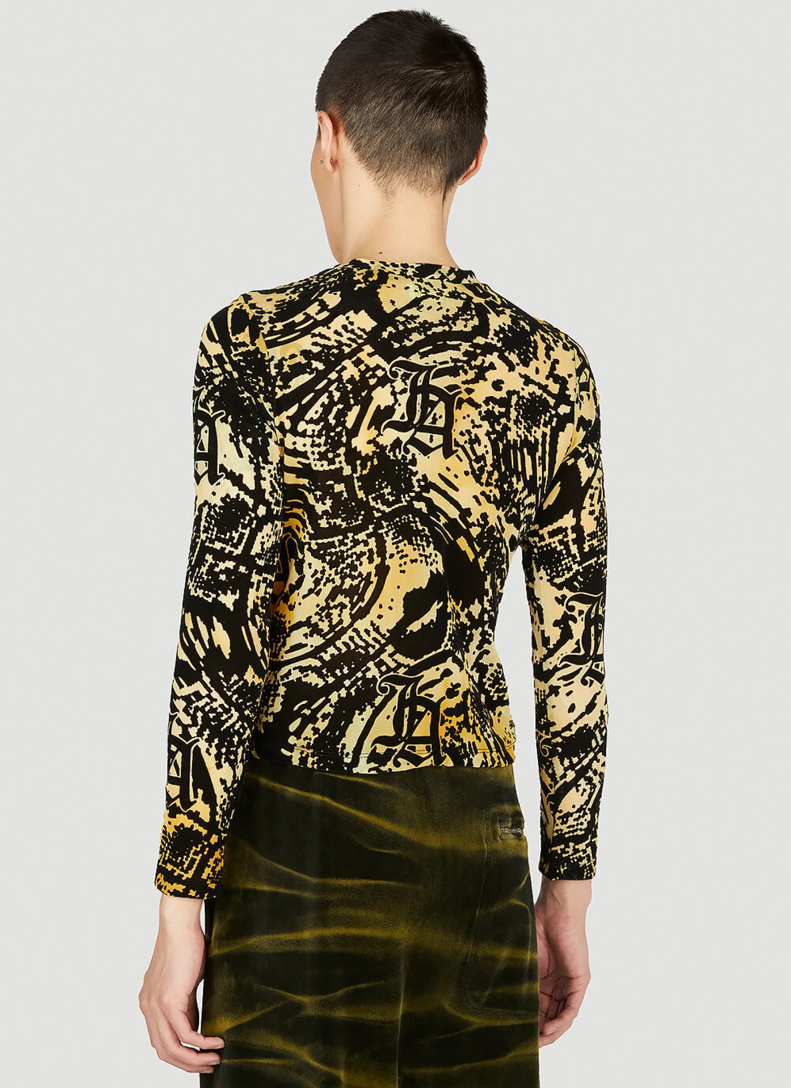 Men Aries x Juicy Couture Tops^Psysnake Mesh Long Sleeve Top