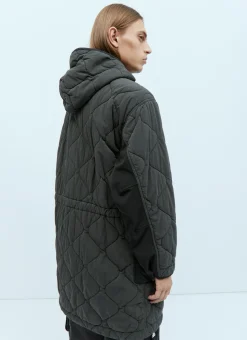 Men Stone Island Coats^Quilted Compass Patch Coat