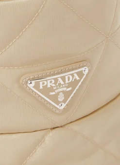 Men Prada Hats^Quilted Logo Bucket Hat