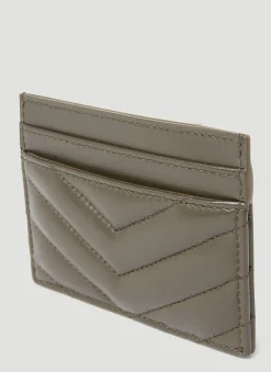 Men Saint Laurent Wallets & Cardholders^Quilted Logo Plaque Cardholder