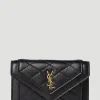 Men Saint Laurent Wallets & Cardholders^Quilted Logo Plaque Wallet