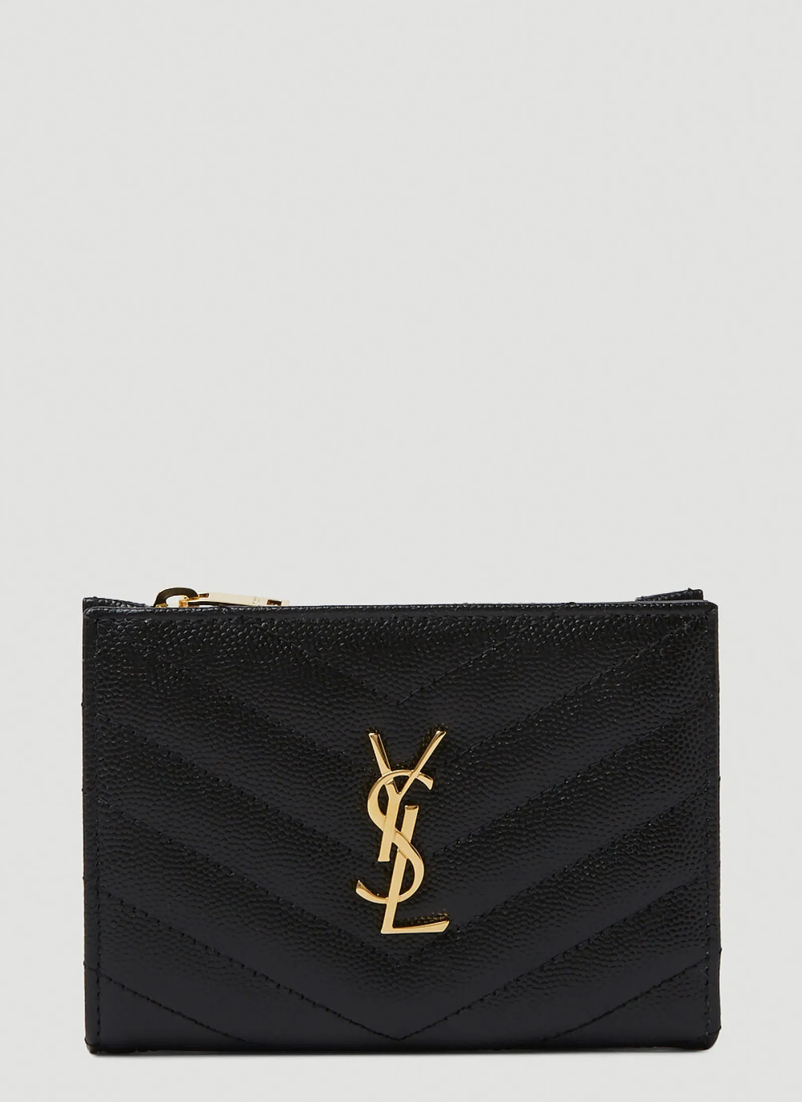 Men Saint Laurent Wallets & Cardholders^Quilted Logo Plaque Wallet