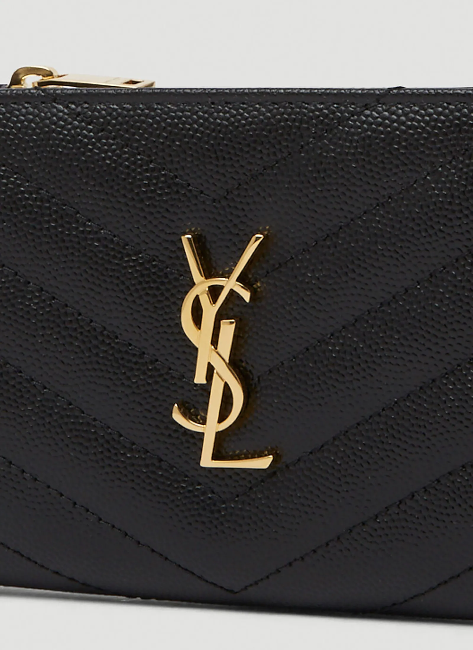 Men Saint Laurent Wallets & Cardholders^Quilted Logo Plaque Wallet