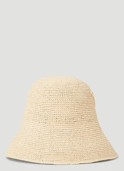 Men Prada Hats^Rafia Bucket Hat