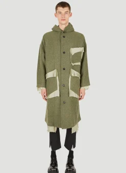 Men Sulvam Coats^Raw Hem Hooded Coat