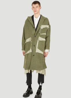 Men Sulvam Coats^Raw Hem Hooded Coat