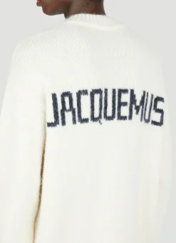 Rear Logo Print Knit Sweater></noscript>Jacquemus Discount