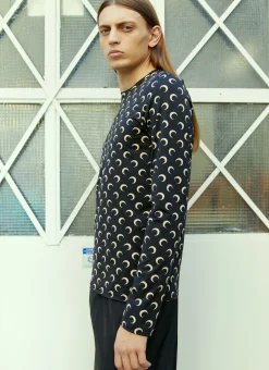 Men Marine Serre T-Shirts^Regenerated Moon Long Sleeve T-Shirt