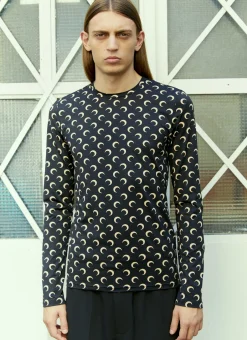 Men Marine Serre T-Shirts^Regenerated Moon Long Sleeve T-Shirt