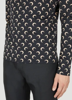 Men Marine Serre T-Shirts^Regenerated Moon Long Sleeve T-Shirt