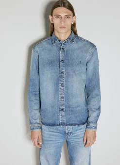 Men Saint Laurent Shirts^Relaxed Denim Overshirt