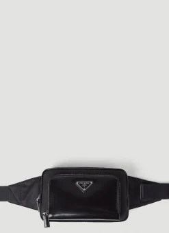 Men Prada Belt Bags^Re-Nylon And Leather Belt Bag