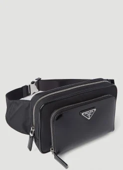 Men Prada Belt Bags^Re-Nylon And Leather Belt Bag