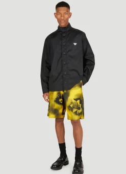 Men Prada Shorts^Re-Nylon Graphic Print Shorts