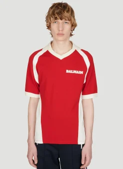 Men Balmain Polo Shirts^Retro Logo Print Polo Shirt