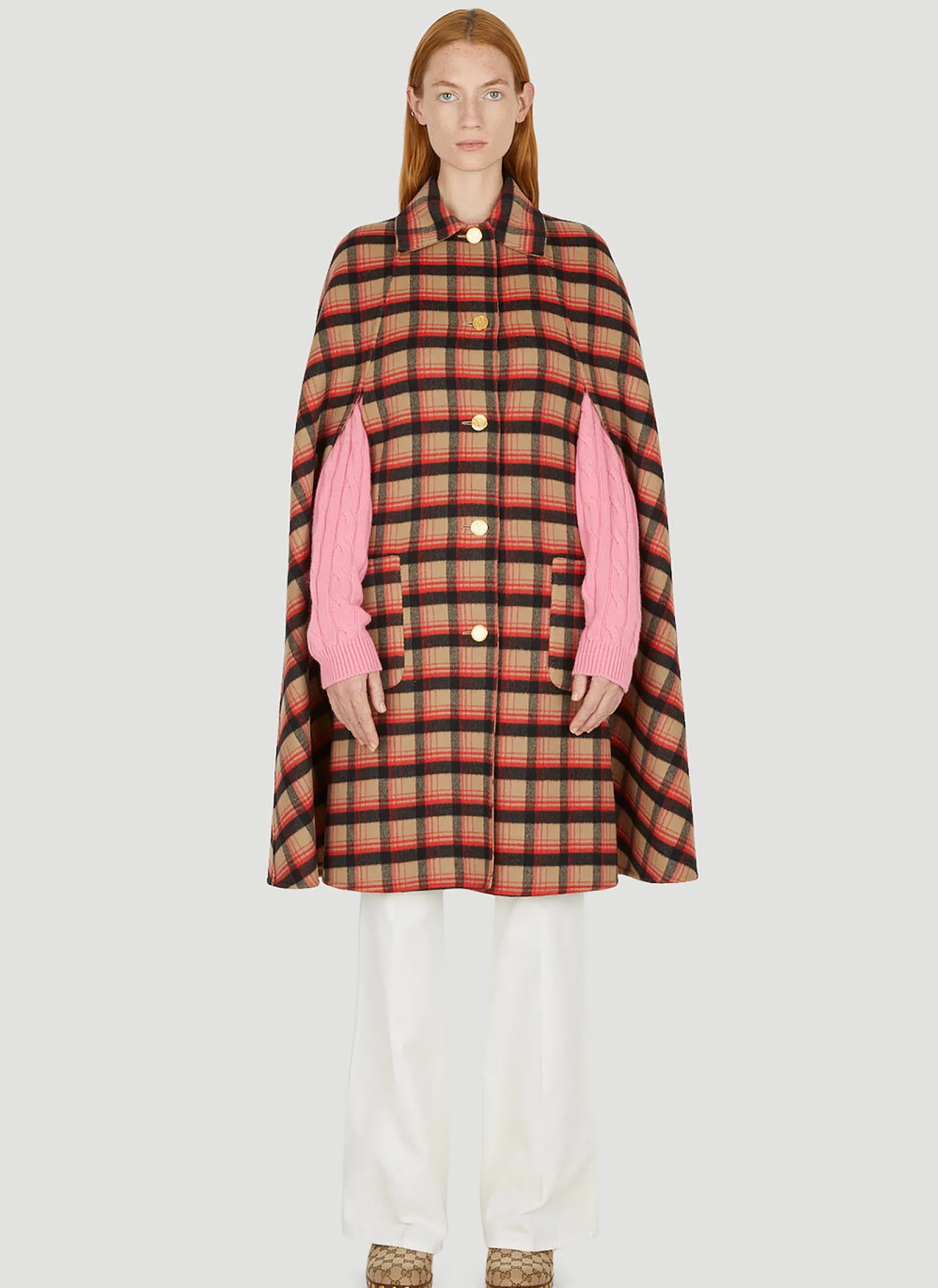Reversible Double Checked Cape>Gucci Clearance