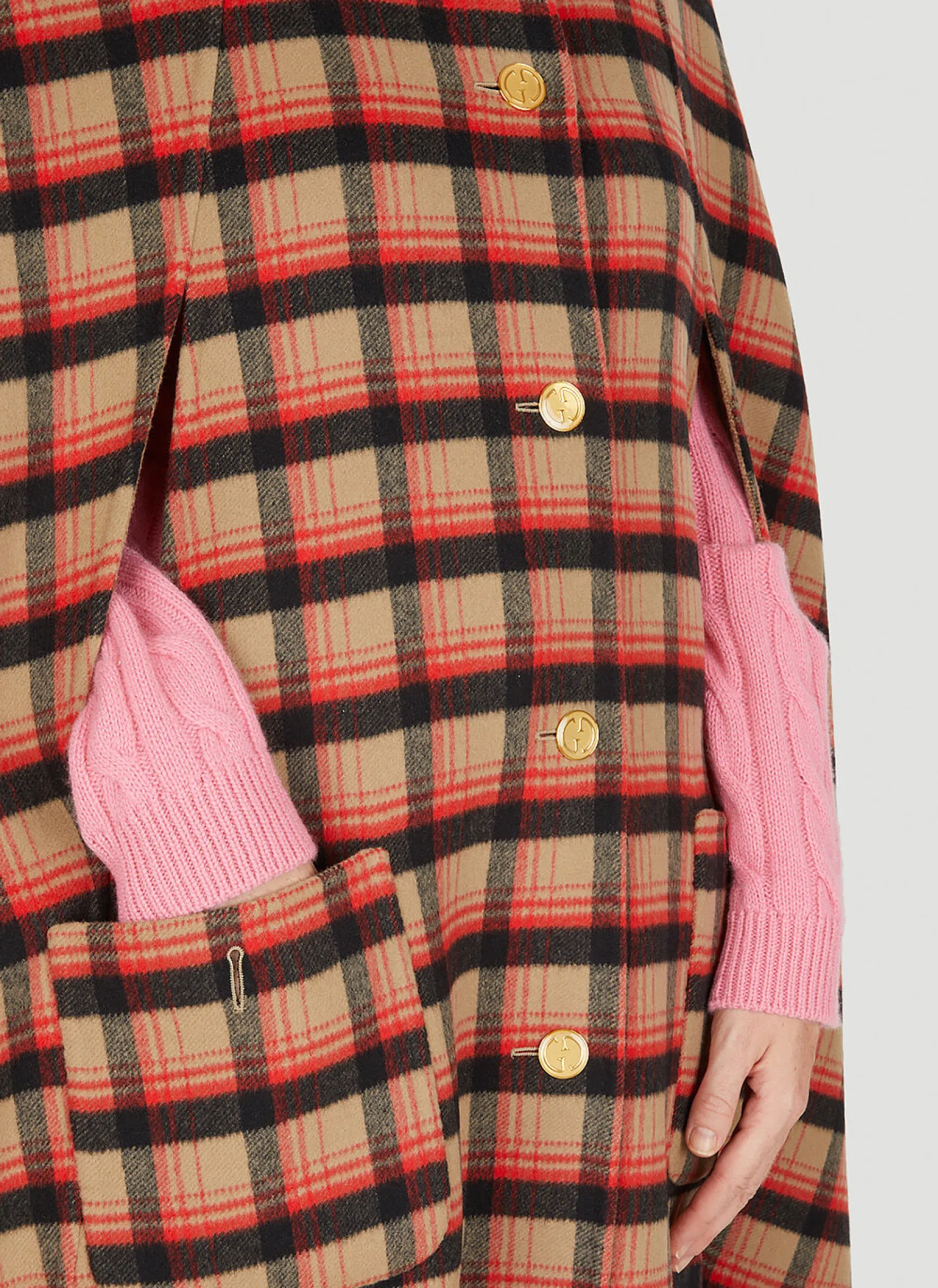 Reversible Double Checked Cape>Gucci Clearance