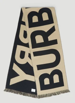 Men Burberry Scarves^Reversible Logo Scarf