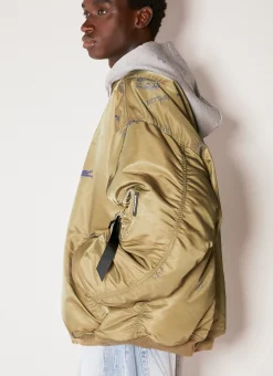 Men Vetements Jackets^Reversible Scribbled Hooded Bomber Jacket