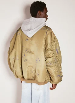 Men Vetements Jackets^Reversible Scribbled Hooded Bomber Jacket
