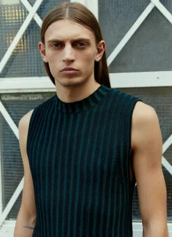 Men Eckhaus Latta Knitwear^Rib Keyboard Vest