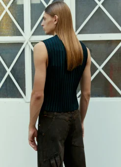 Men Eckhaus Latta Knitwear^Rib Keyboard Vest