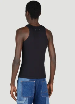 Men Marine Serre Tops^Ribbed Tank Top