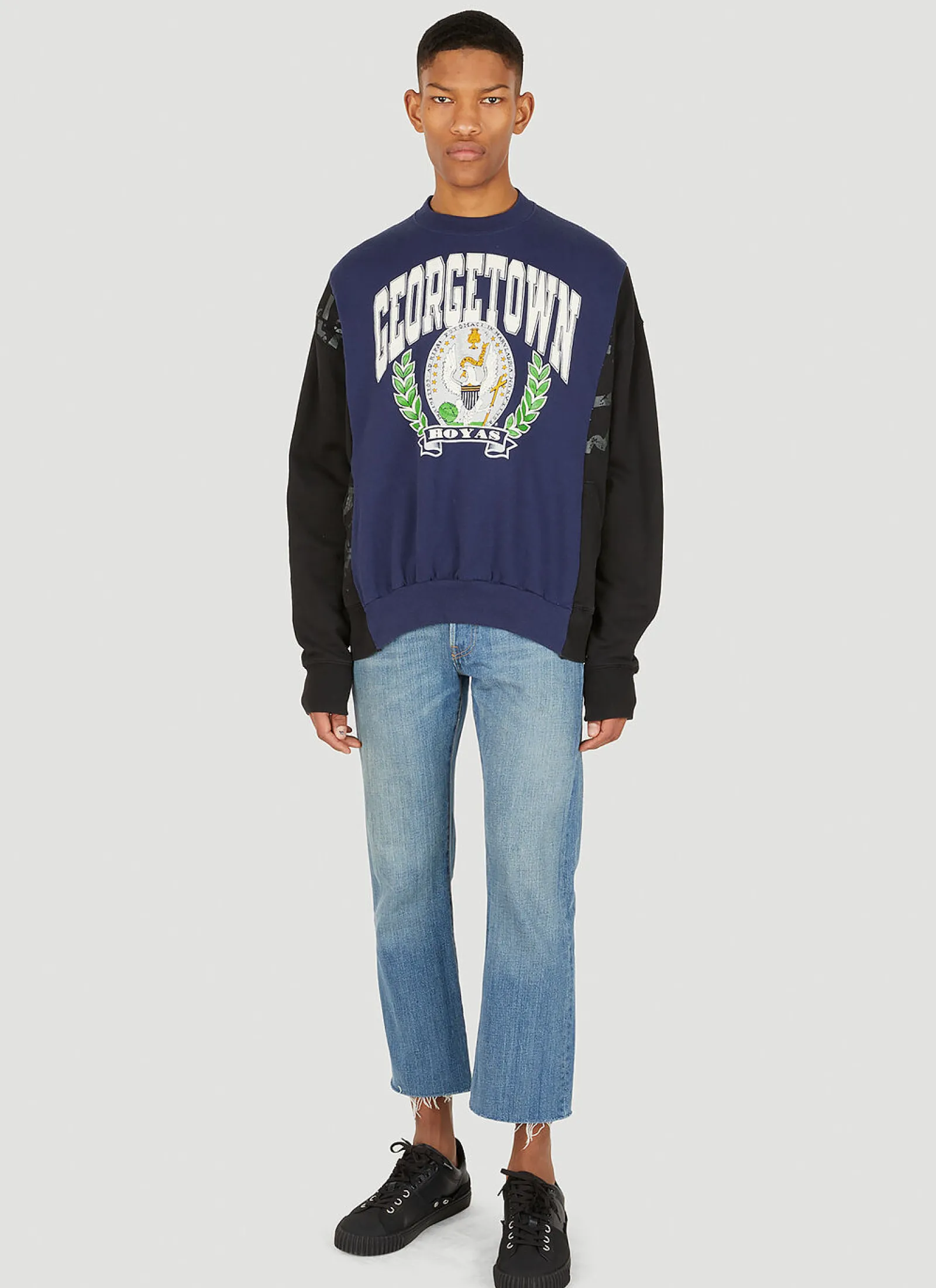 Men Bonum Jeans^Ripped Waistband Belted Jeans