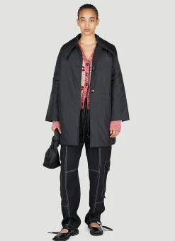 Ripstop Quilted Reversible Coat>GANNI